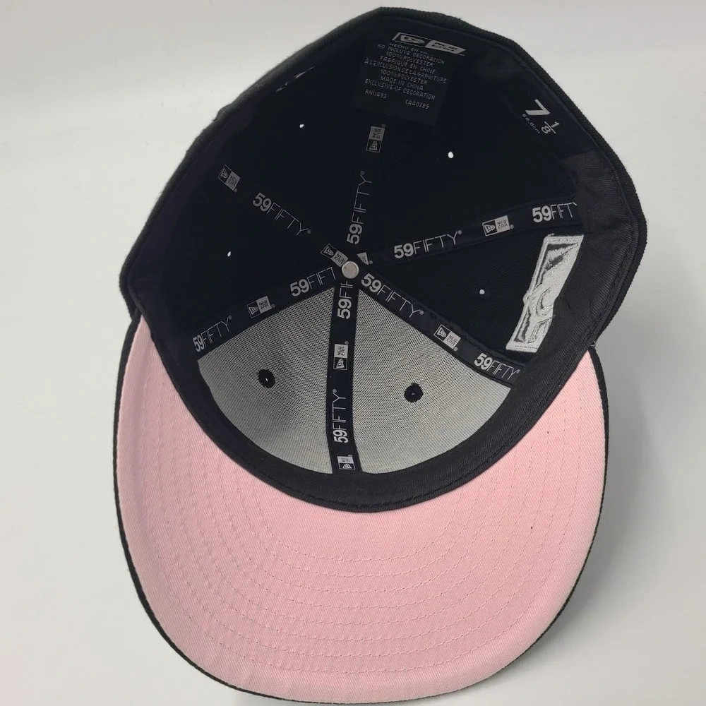 Colorado Rockies Hat Fitted 7 1/8 New Era 59Fifty Black 25th Anniversary Patch‎